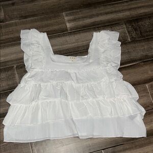 NWOT POL Eyelet Top L